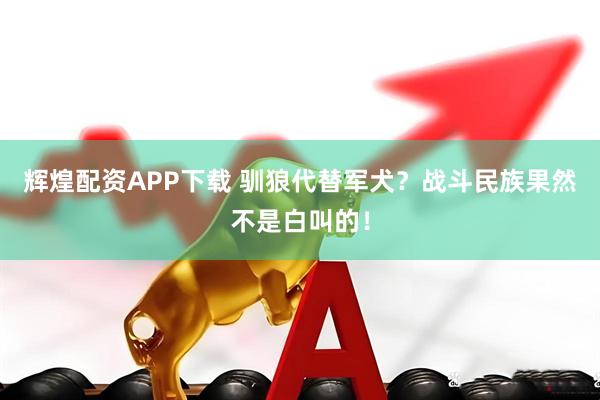 辉煌配资APP下载 驯狼代替军犬？战斗民族果然不是白叫的！